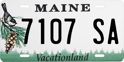 ME license plate 7107SA