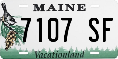 ME license plate 7107SF