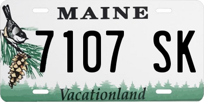 ME license plate 7107SK