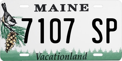 ME license plate 7107SP