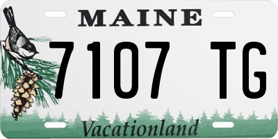 ME license plate 7107TG