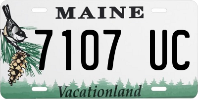ME license plate 7107UC