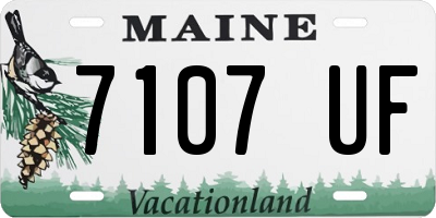 ME license plate 7107UF