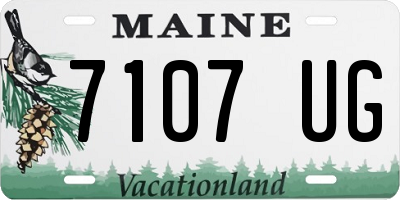 ME license plate 7107UG