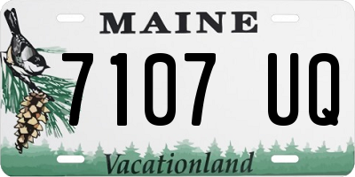 ME license plate 7107UQ