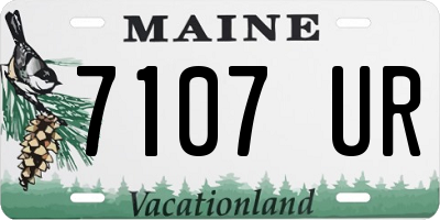 ME license plate 7107UR