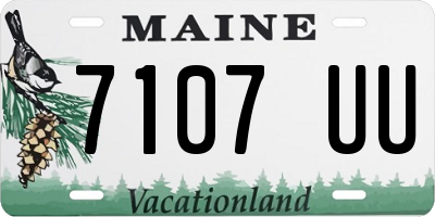 ME license plate 7107UU
