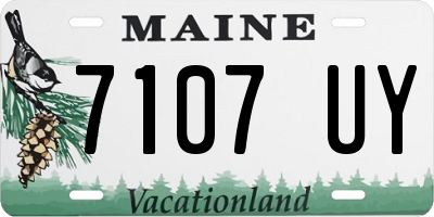 ME license plate 7107UY