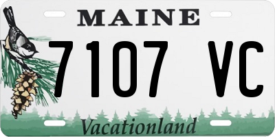 ME license plate 7107VC