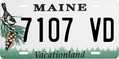 ME license plate 7107VD