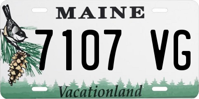 ME license plate 7107VG