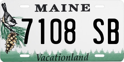 ME license plate 7108SB