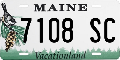 ME license plate 7108SC