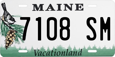 ME license plate 7108SM