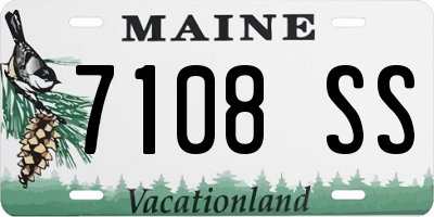 ME license plate 7108SS