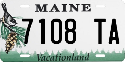 ME license plate 7108TA
