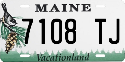 ME license plate 7108TJ