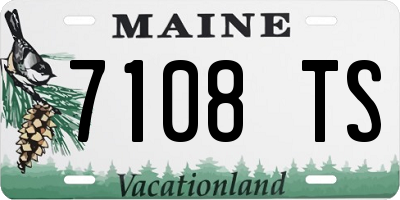 ME license plate 7108TS