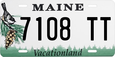 ME license plate 7108TT