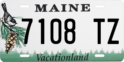 ME license plate 7108TZ