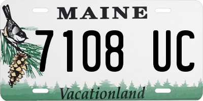 ME license plate 7108UC