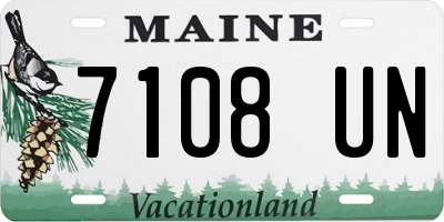 ME license plate 7108UN