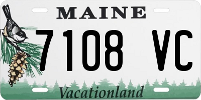 ME license plate 7108VC