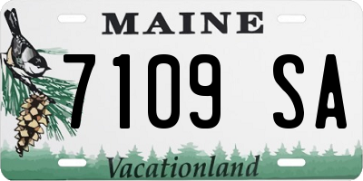 ME license plate 7109SA