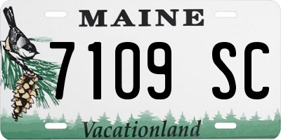 ME license plate 7109SC