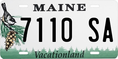 ME license plate 7110SA