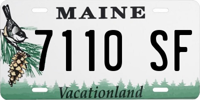ME license plate 7110SF