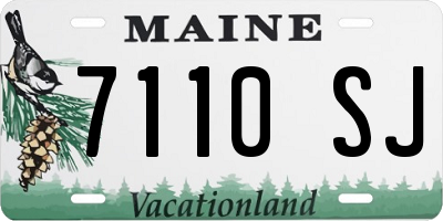 ME license plate 7110SJ