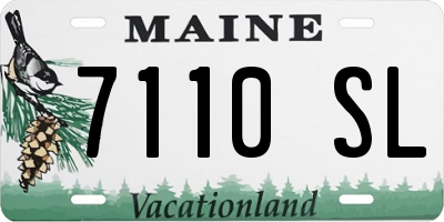 ME license plate 7110SL