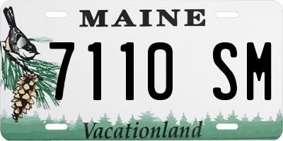 ME license plate 7110SM