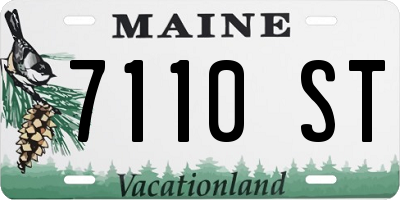 ME license plate 7110ST