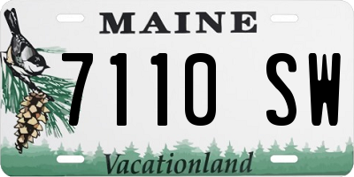 ME license plate 7110SW