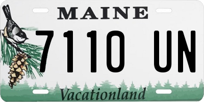 ME license plate 7110UN