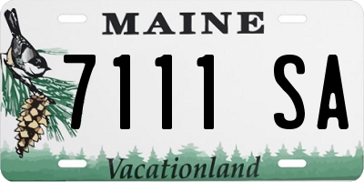 ME license plate 7111SA