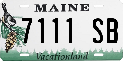 ME license plate 7111SB