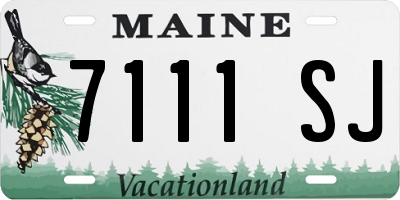 ME license plate 7111SJ