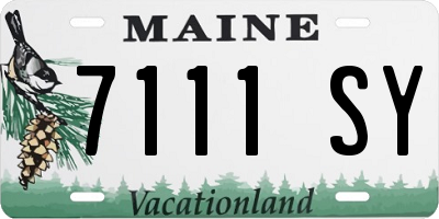 ME license plate 7111SY