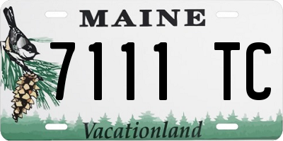 ME license plate 7111TC
