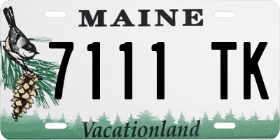 ME license plate 7111TK