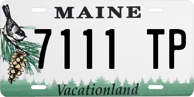 ME license plate 7111TP