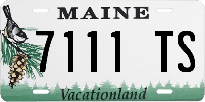 ME license plate 7111TS