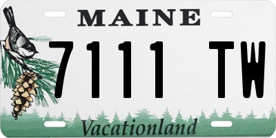 ME license plate 7111TW