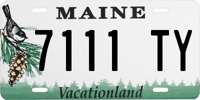 ME license plate 7111TY