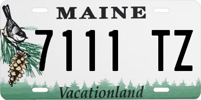 ME license plate 7111TZ