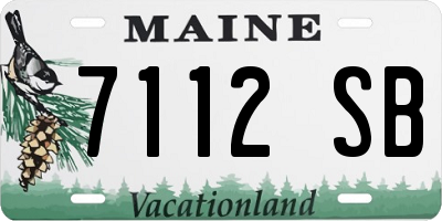 ME license plate 7112SB