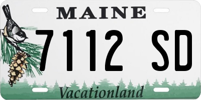 ME license plate 7112SD